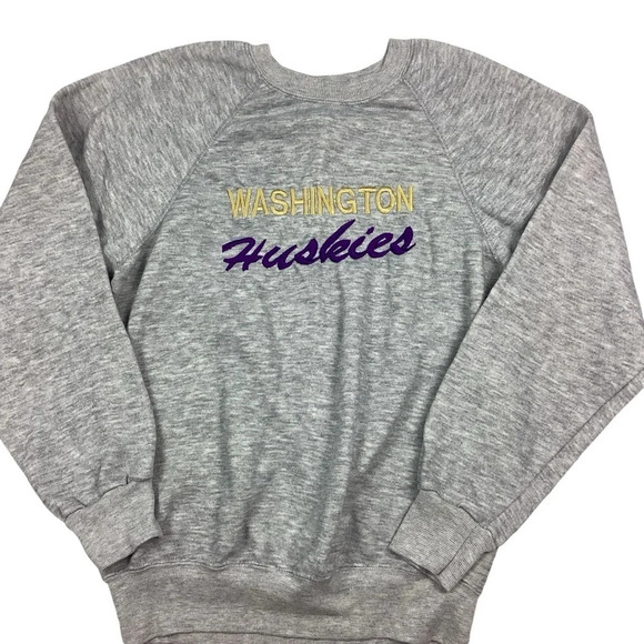 Vintage Washington Huskies 80s Raglan crewneck - Picture 1 of 4